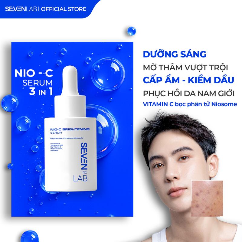 Serum dưỡng trắng da mặt nam giới Nio-C SEVENLAB dưỡng sáng, mờ thâm vượt trội 30ml