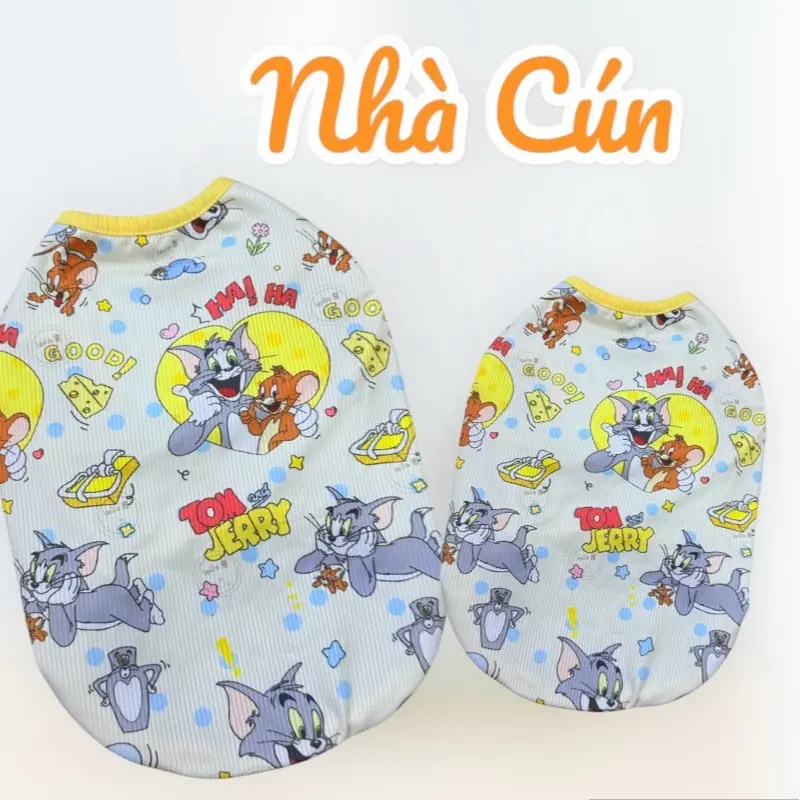 Áo dây - áo ba lỗ Tom & jerry cho chó mèo 0