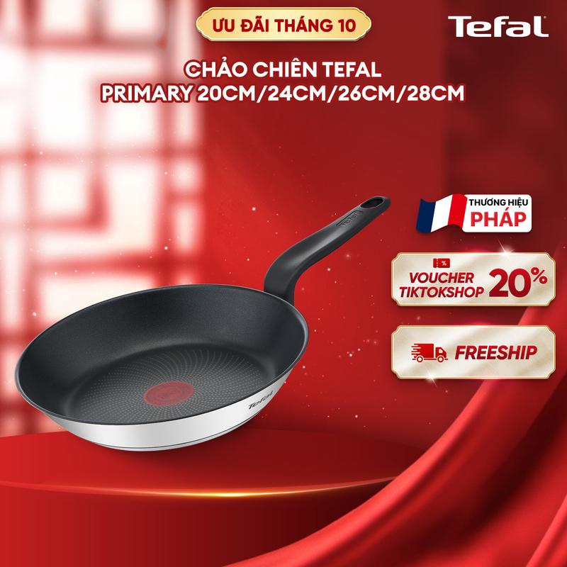 Chảo chiên inox chống dính Tefal Primary 20cm/24cm/26cm/28cm - E3090204/E3090404/E3090504/E3090604