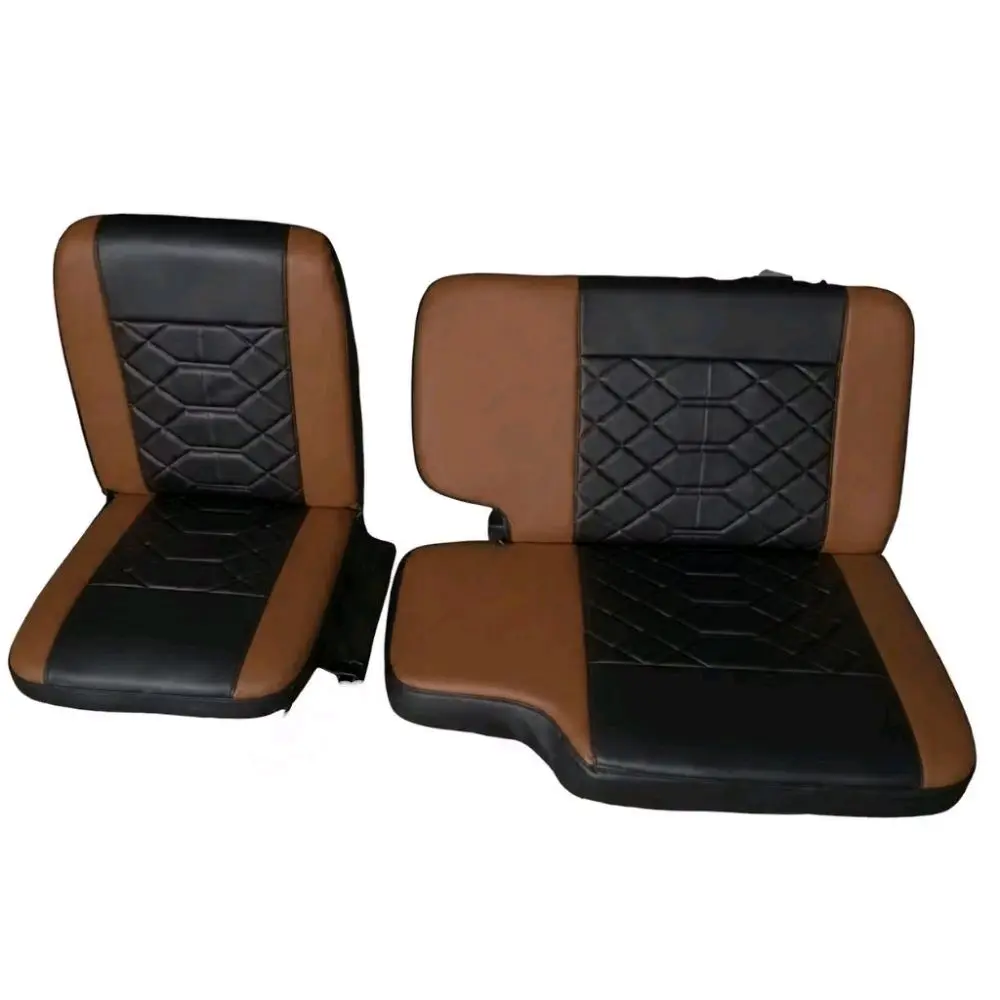 Cover Jok Mobil untuk Pickup Zebra Espas Carry 1.0 Futura 1.5 Grandmax Colt120ss New Carry L300 Dfsk Hijet Star - Hitam kombinasi
