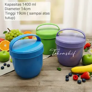 Rantang Termos Es Teller VIRAL Kapasitas 1400 ml Rantang Jinjing Plastik PP5 Foodgrade ALLWARE