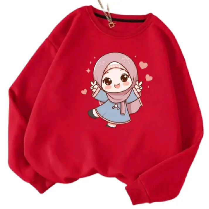 sweater anak karakter hijab cewe 1-12 tahun tshirt 7