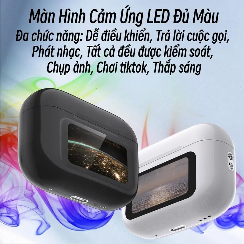 Tai Nghe Thông Minh A9 PRO ANC/ENC [3 Quà tặng miễn phí] 1 Dây buộc+1 Bao tay chơi game+1 Nhãn dán hoạt hình, Màn Hình LCD Cảm Ứng Màu, Bass Siêu Căng,Bluetooth 5.4, Hình Nền Tùy Chỉnh, Hiển Thị Lời Bài Hát | BigBuy360 - bigbuy360.vn