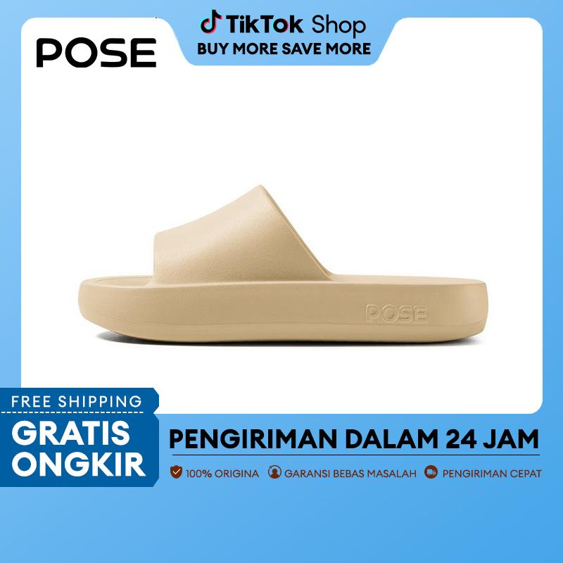 【Live Streaming】【Ramadan Sale】POSE Little Soft Cake sandal lembut Nyaman Bagian bawah lembut dalam di luar ruangan kamar tidur pria dan wanita Rumah Serbaguna cantik kualitas 2024 musim panas Produk baru Shoes PS4621 0