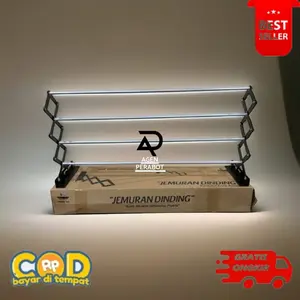 Jemuran Dinding Tarik Happy Fun Besi Pipa Anti Karat