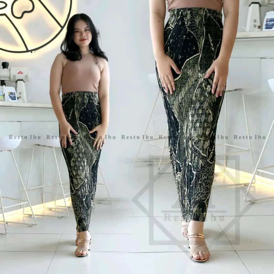 Rok Plisket / Rok Batik / Batik Plisket / Rok Kondangan / Rok Pesta / Rok Wanita / Rok Motif / Rok Rempel