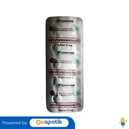 METHYLPREDNISOLONE BERNOFARM 8 MG STRIP 10 TABLET