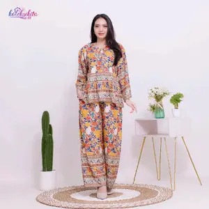 Setelan Wanita Rayon Motif Premium One Set Rayon Lembut Adem Cocok untuk Busui Remaja Dewasa Piyama Pajamas Daily Outfit