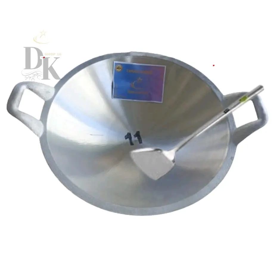 super wajan penggorengan free sodet no 10 11 12 13 14 15 16 alumunium tebal timah super berkualitas ceper anti lengket Kitchenware