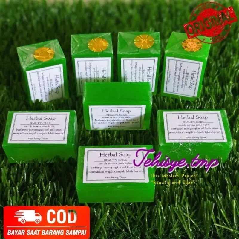￼(Cod) Sabun Herbal Hijau 100% Berhologram Awas Barang Tiruan | Sabun Herbal Hijau | Paket Hemat Sabun Herbal Hijau Dan Cream Rcb
