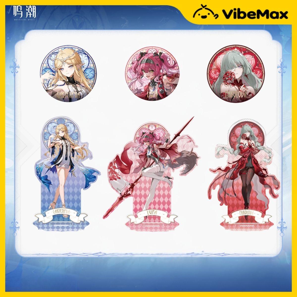 [NEWพร้อมส่ง] Wuthering Waves เข็มกลัด สแตนดี้ WUWA Official Merch Badge Standee Cartethyia Lupa