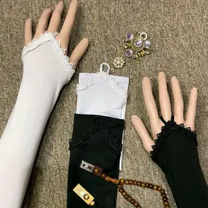 Handsock Renda Manset Tangan Muslimah Wanita Sarung Tangan Haji