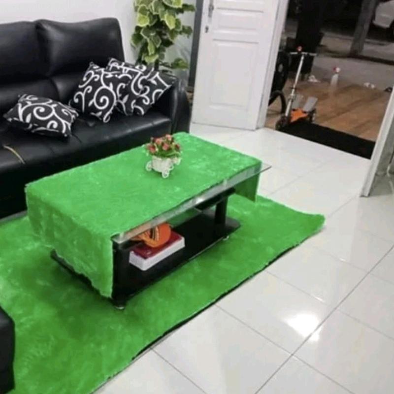 taplak meja polos ukuran 75cm x 45cm TAPLAK MEJA TAMU BULU RASFUR Kain 1