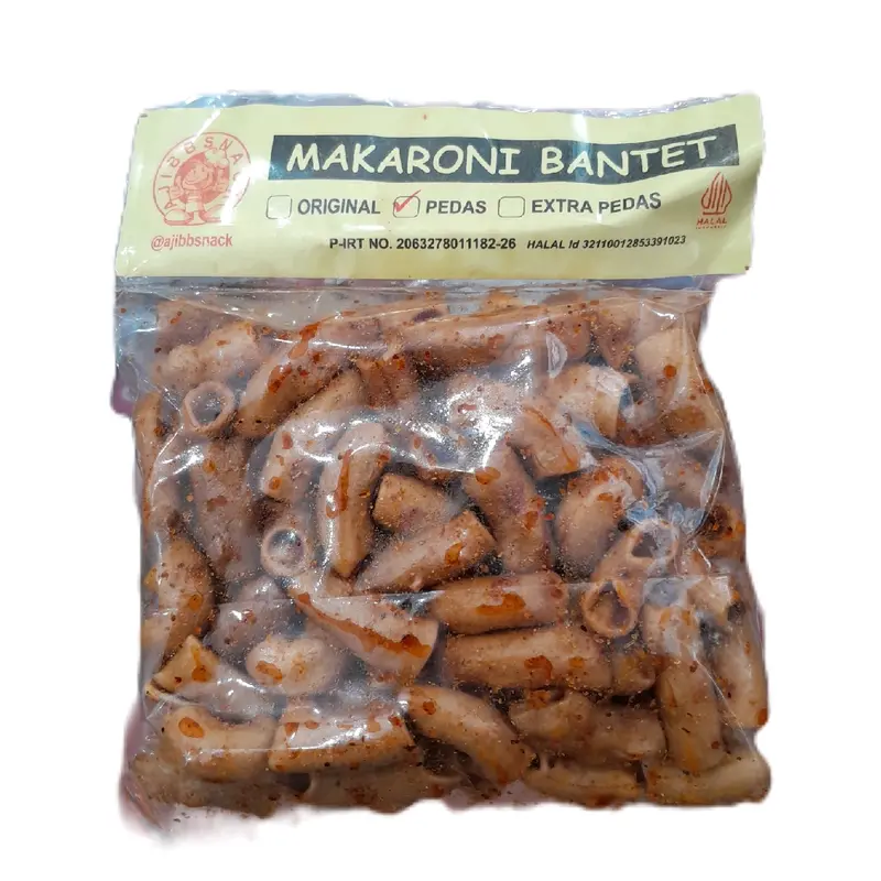 Makaroni Bantet Ajib Pedas Xtra Pedas Halal Snack - Camilan Pedas - Makanan, Food Cemilan Macaroni 2