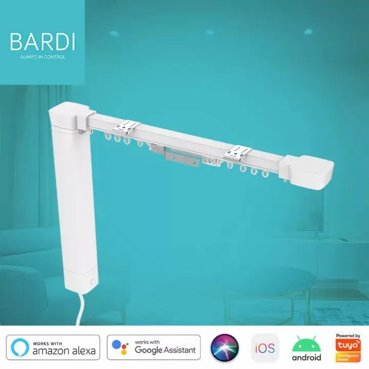 Original BARDI Smart Automatic Expandable Curtain Track and Motor Set Rel Gorden Otomatis