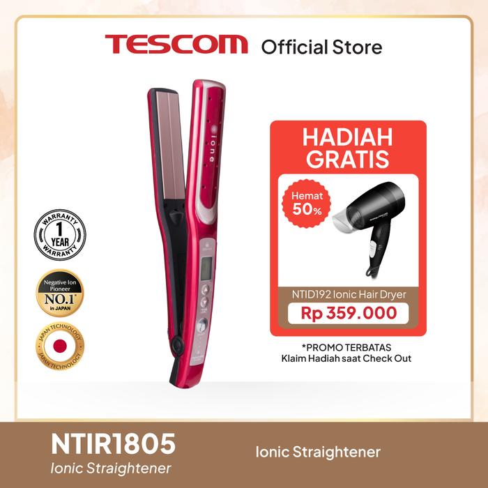 Gambar Tescom Catokan Pelurus Rambut Negative Ionic Hair Iron NTIR1805 dari Tescom Indonesia Kota Tangerang Tokopedia