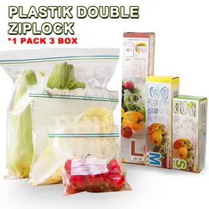 Zipper Lock Plastik Bundling 3PCS Kantong Penyimpanan Serbaguna Zipper Bag Makanan Terbaru -ZK-5