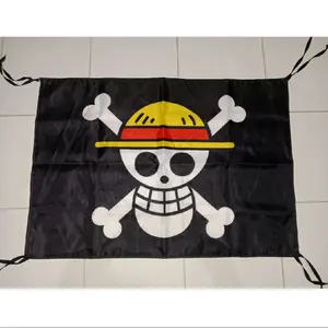 READY STOCK BENDERA LUFFY ONE PIECES / JELLY ROGER / MUGIWARA / LUFFY  TERMURAH