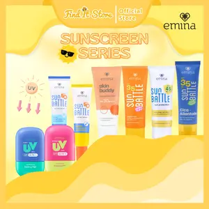Emina Sun Protection SPF 30 PA+++ | Sun Battle SPF 30 PA+++ | SPF 45 PA+++ | Skin Buddy | Cica Acne Fighter SPF 50 PA+++ | Barrier HydraburstSPF 50 PA+++ | Airy Water UV Gel SPF 50| Sunscreen Sunblock Wajah