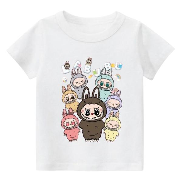 Product Introduction of Kaos Anak Perempuan Lengan Pendek Gambar LABUBUU Katun Combed 30s Premium Quality Usia 1-11 Tahun Anak-Anak kaos  labuh Cotton 14