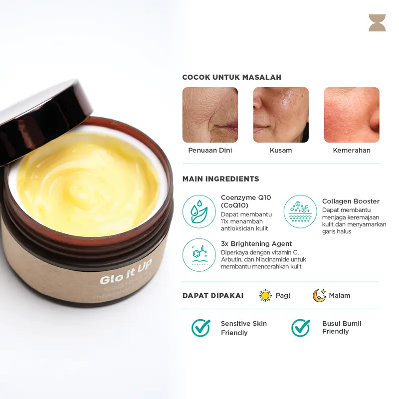 Mineral Botanica Glo It Up Serum + Moisturizer (Antioksidan/Anti Aging/Mencerahkan Kulit Kusam) 2