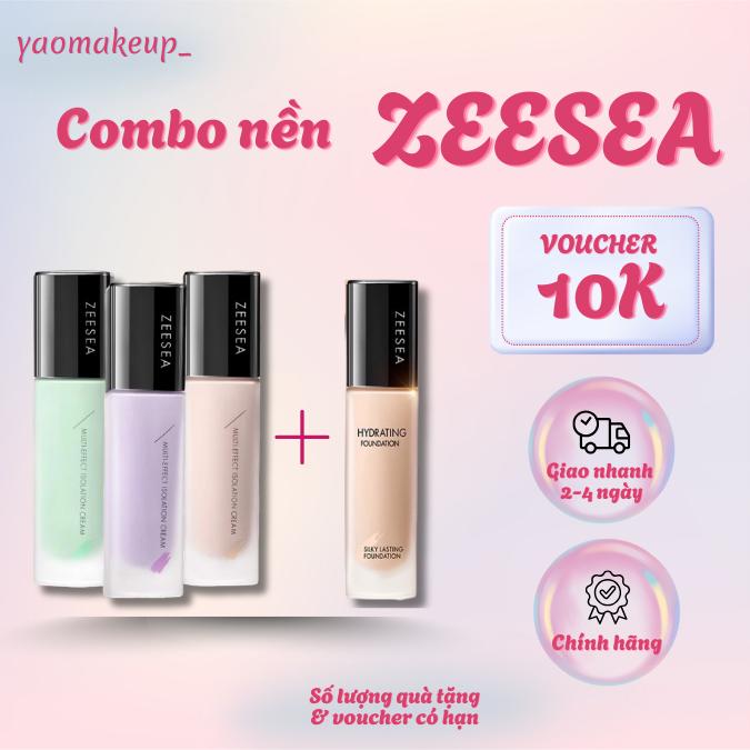 [ZEESEA] COMBO NỀN 2 Món Kem Lót + Kem Nền Zeesea Cho Mọi Loại Da Cosmetic Mỹ Phẩm Trang Điểm Nữ  Zeesea Cosmetics