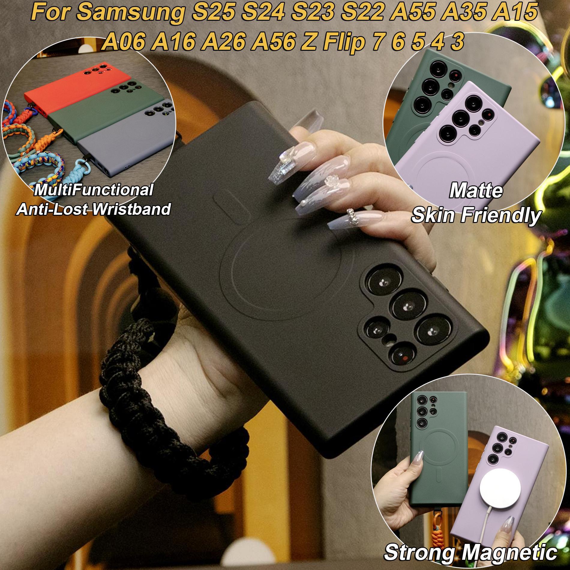เคสแม่เหล็ก, แม่เหล็กแรงสูง, พร้อมสายรัดทอปรับระดับได้, เข้ากันได้กับ Samsung S25FE, S25Edge, S25Ult