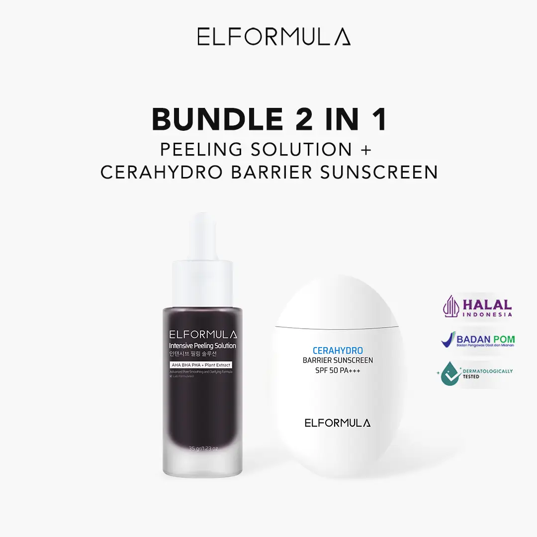 ELFORMULA Bundle 2in1 - Intensive Peeling Solution + CeraHydro Barrier Repair Sunscreen SPF 50+++