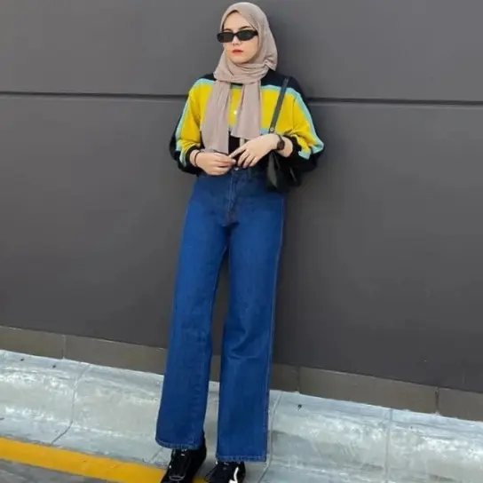 Kulot Jeans Highwaist Lipat 0