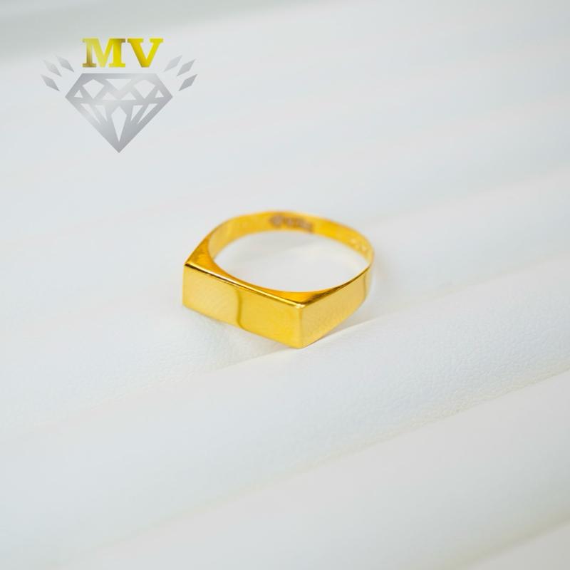 Nhẫn Mặt Vuông Trơn P610 • Có Giấy Đảm Bảo & Hộp Quà Tặng Kèm Theo | Phụ Kiện Thời Trang