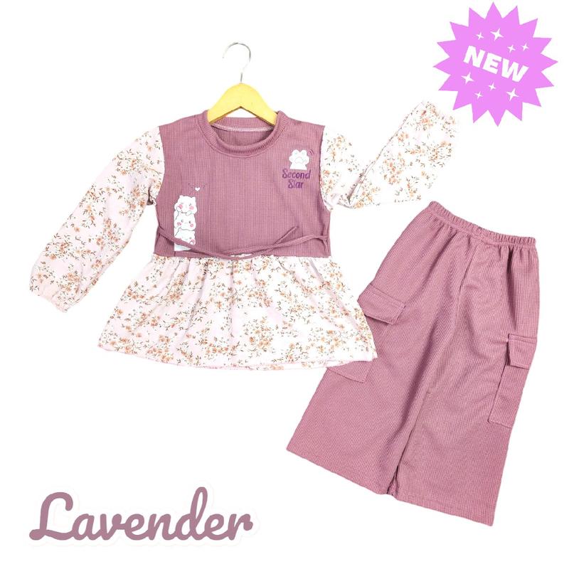 one set labubu viral 2025 stelan anak perempuan  kuromi baju terlaris 3