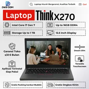 Laptop X270 Intel i7 Gen 7 RAM 16GB SSD 1TB Murah Berkualitas Bergaransi