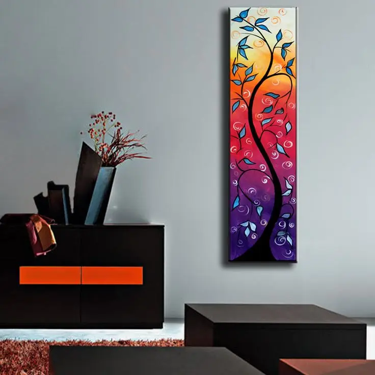 AV10 Lukisan Kanvas  pemandangan pohon   plus Frame siap pajang untuk hiasan  Ruang Tamu Rumah atau Tempat Usaha Anda Lukisan Dinding Aesthetic modern art
