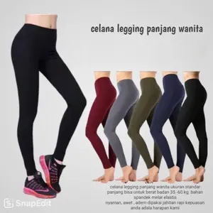 Paket SUPER HEMAT isi 6pcs/legging panjang sepandek premium standar & jumbo