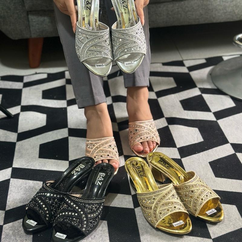 Sandal Helss pesta Kp-08 sandal kondangan Size 37-42 COD Heels Shoes Wanita Cewek Karet Sendal High 5