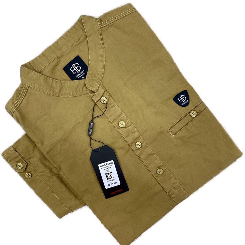 Kurta Hawk Enemy Lengan 3/4 Bahan Cotton Twill - Koko Muslim, Baju Muslim Pria Nyaman Lembut Katun 7