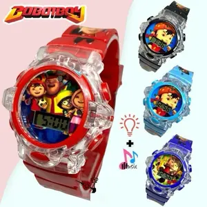 Jam tangan Digital Anak Karakter Boboiboy Cowok ada lampu dan music melody fashion