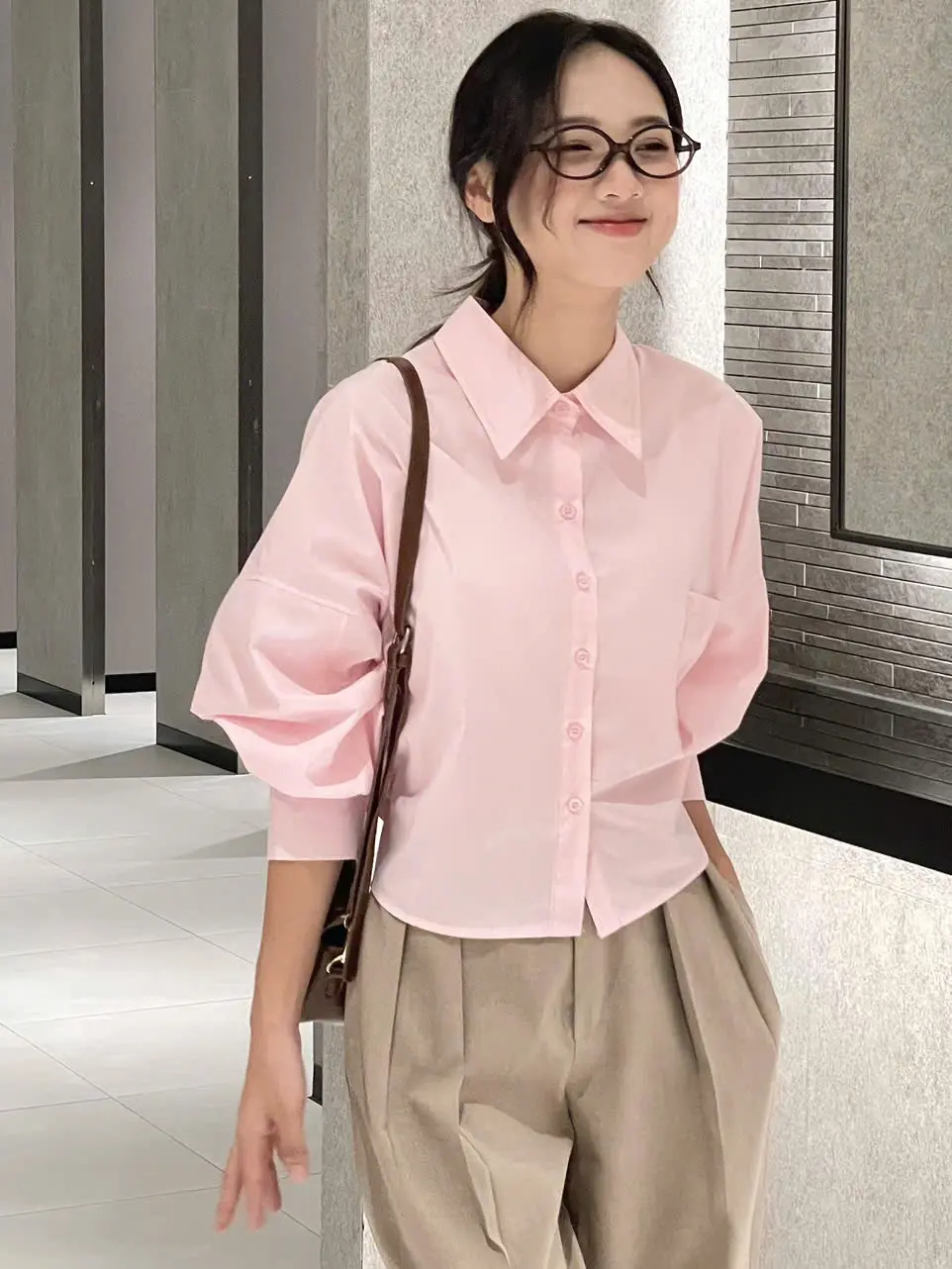 Áo Sơ Mi Croptop Dáng Rộng, Áo Somi Kiểu Dây Buộc Lưng Tay Rộng Chất Vải Thô Nến Miho House | BigBuy360 - bigbuy360.vn