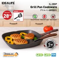 Gambar IDEALIFE - Grillpan Cookware - Panci Panggang Penggorengan - IL-28GP dari IDEALIFE ONLINE STORE Kota Administrasi Jakarta Utara 1 Tokopedia
