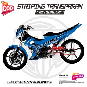 STRIPING VARIASI TRANSPARAN SUZUKI SATRIA FU FL SAYAP FULL STICKER CUSTOOM MOTIF SILMPEL MURAH RACING/SUZUKI SATRIA FACELIFT