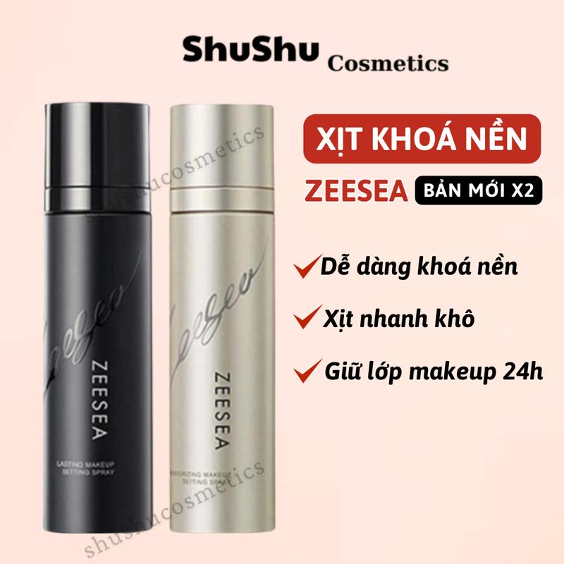 Xịt khóa makeup ZEESEA dạng phun sương ánh nhũ, xịt khóa nền trang điểm lâu trôi tạo lớp nền căng bóng _SHUSHU COSMETICSS