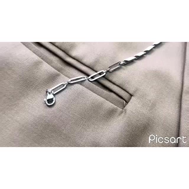 GELANG RANTAI TITANIUM PRIA WANITA DOUBLE CHAIN ANTI KARAT 6