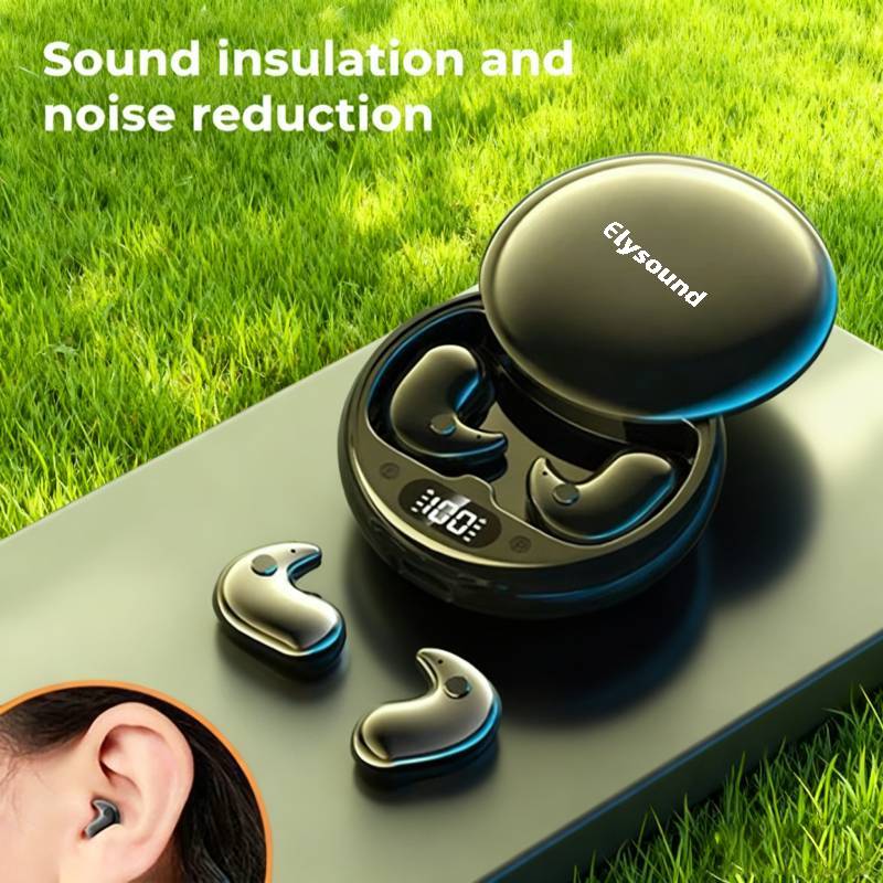 Elysound Bluetooth 5.3 Headphone Tidur Nirkabel Tidur Tak Terlihat Invisible Sleep Wireless Earphone TWS HIFI Stereo Headset Peredam Kebisingan Headset Headphone Tidur Super Tipis Waterproof