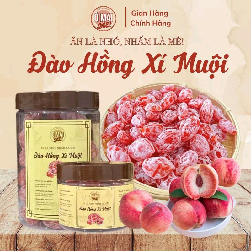 500gr đào hồng sấy chua ngọt ăn liền