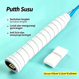Grip Raket Olahraga 2 Pcs Serbaguna Anti Licin Penyerap Keringat Cepat Lembut Elastis Mengurangi Getaran Tangan Saat Bermain Intensif Tahan Lama Tidak Mudah Lepas Cocok Untuk Badminton Tenis Dan Squash