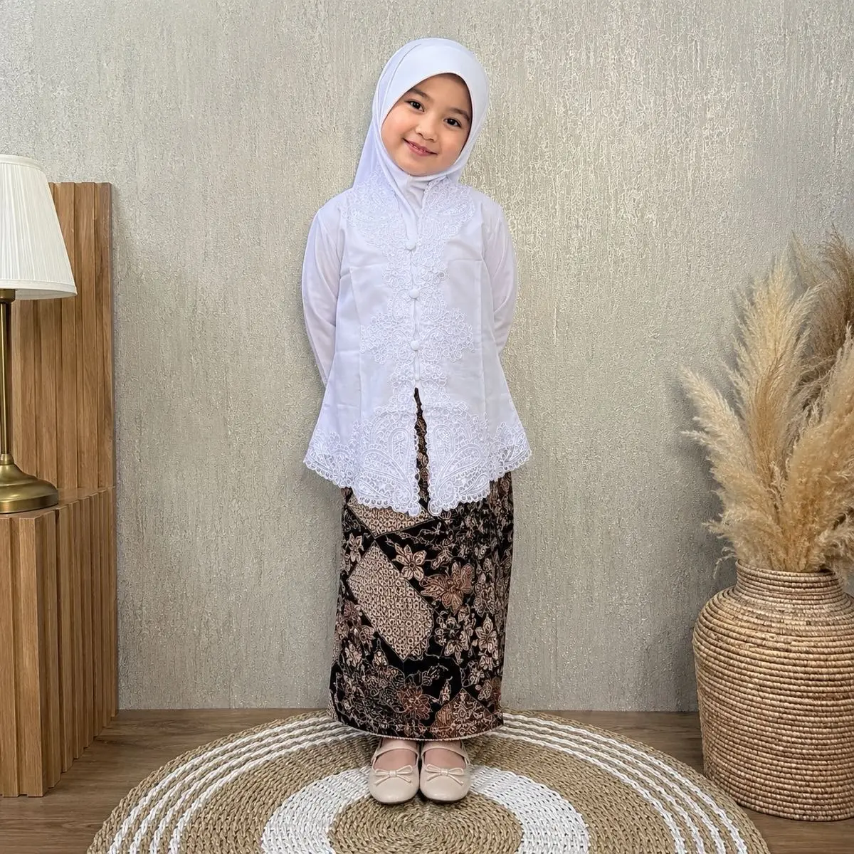 COD Atasan Kebaya Encim Bordir Cantik Anak Seragam TK SD