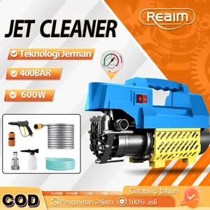 REAIM WATER CANNON INDUKSI 400BAR BIRU KUAT CUCI MOBIL MOTOR KENDARAAN KOMERSIAL TEKANAN TINGGI 600W 12L PER MENIT HEMAT AIR DAN LISTRIK STIKER EUROPLUG MOTOR AWET TANPA RUSAK BISA COD DAN GARANSI UNTUK USAHA BENGKEL CUCI KENDARAAN DAN BISNESS