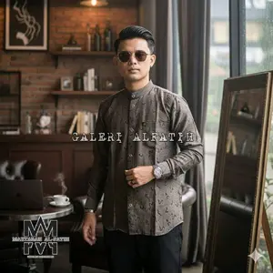 Alfatih -  {NEW LAUNCHING} kemko sultan Jaguar Glosy Baju kasual kemko sultan kemeja koko Sultan Embos jagaur 2026