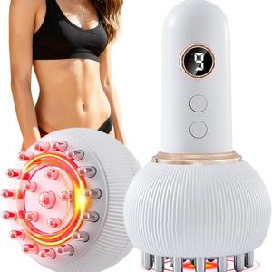 Cepillo de masaje linfático vibrante con calor, masajeador corporal de 9 niveles, herramienta de masaje para relajar los músculos de la espalda, la cintura y las piernas