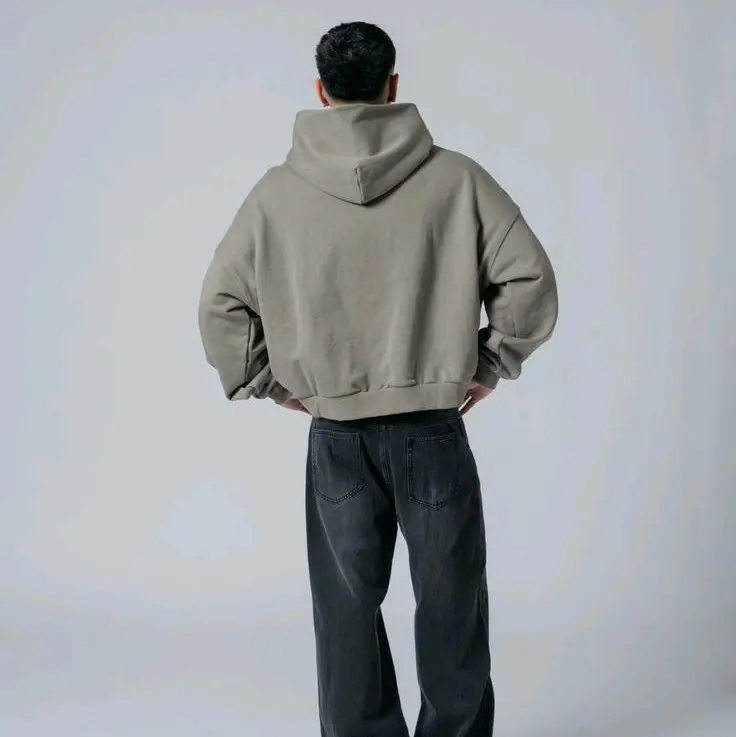 Hoodie boxy polos unisex pria - wanita high quality 0